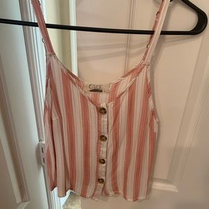 Small Cage brand adjustable strap striped tank top